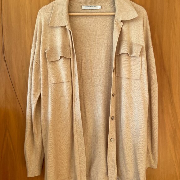 Contemporaine Simons Beige Cardigan - Picture 1 of 5